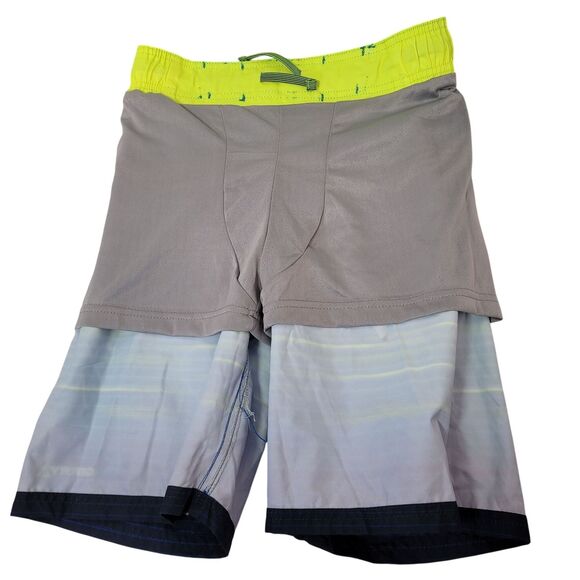 Gerry Youth Boy's Swim Short UPF 50+ Swim Trunks, Blue Sharks - Size: Medium - Picture 8 of 11